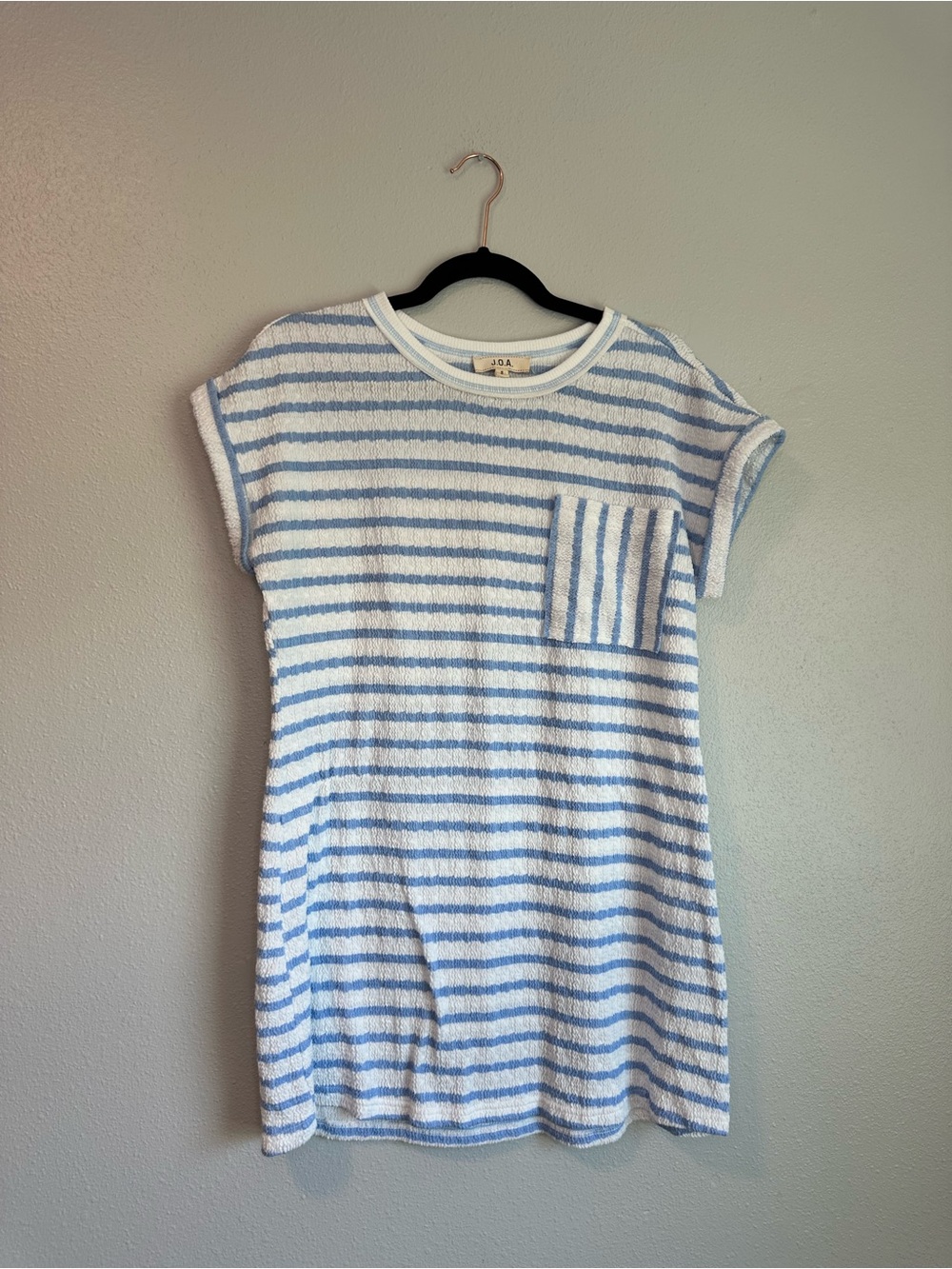 JOA mini dress blue and white stripes